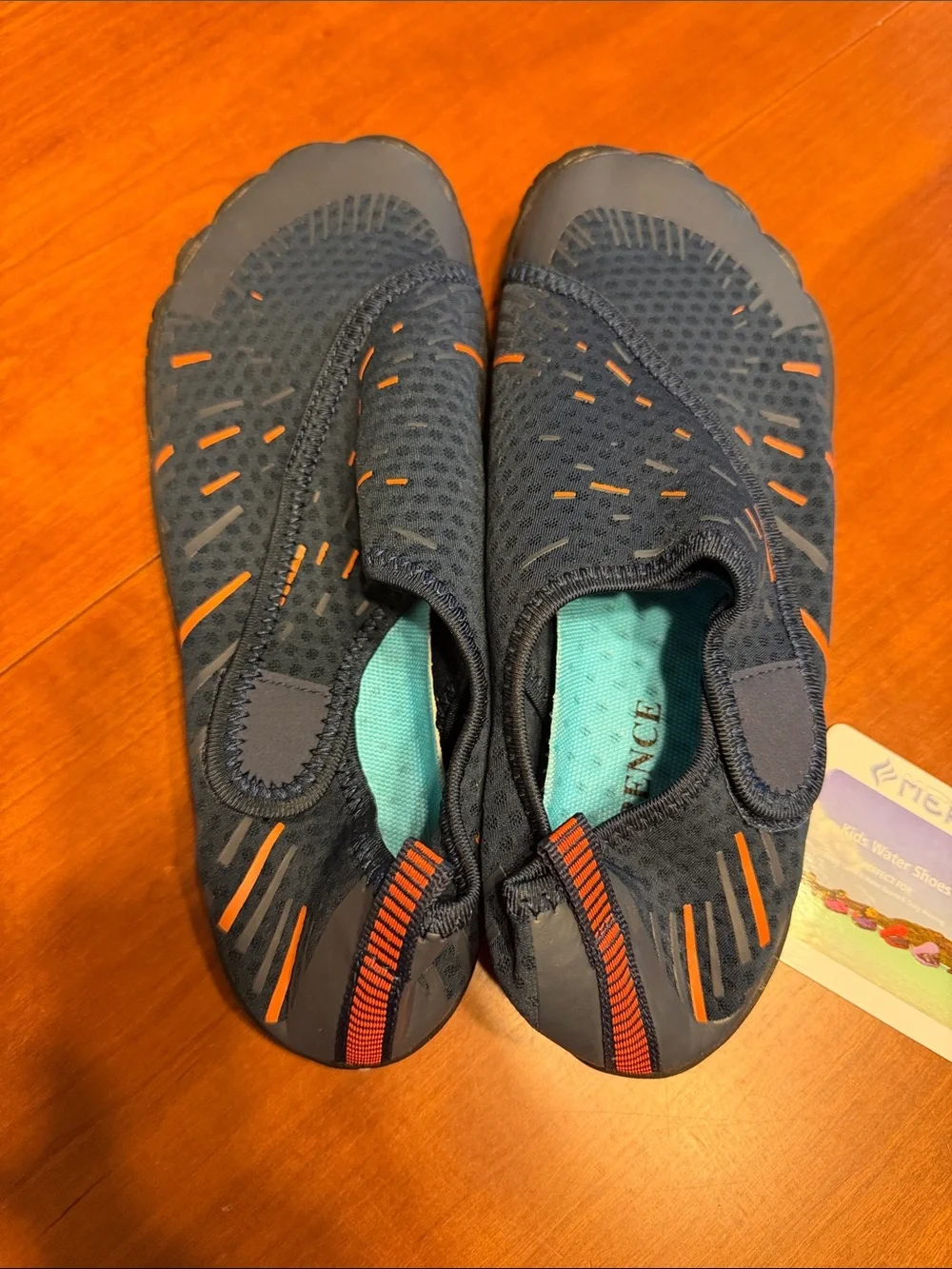 NEW Kids Navy and Orange Water Shoes